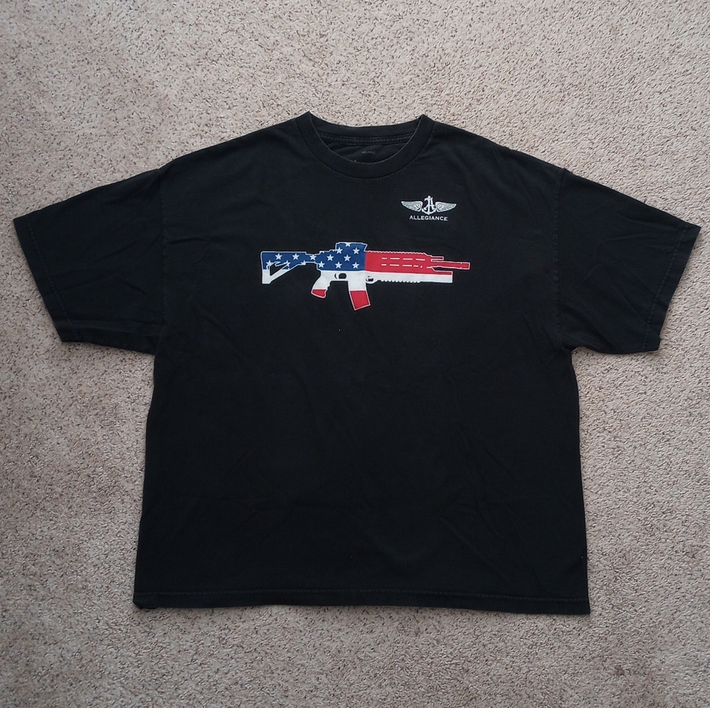 ✨5 For $20- Allegiance Red White & Blue Gun T-shirt